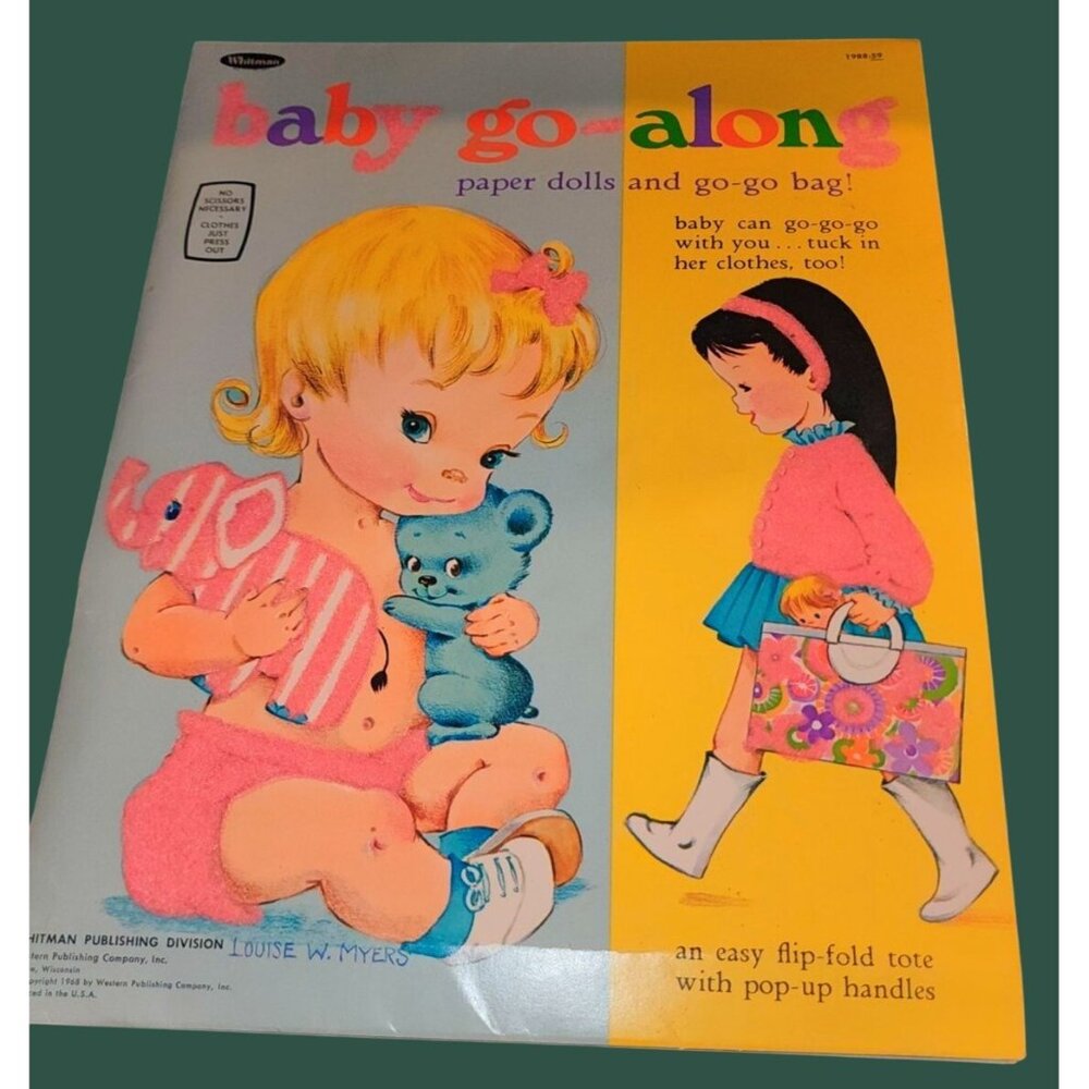 Whitman Baby Go-Alongs Paper Dolls With Go-Go Bag For Kids